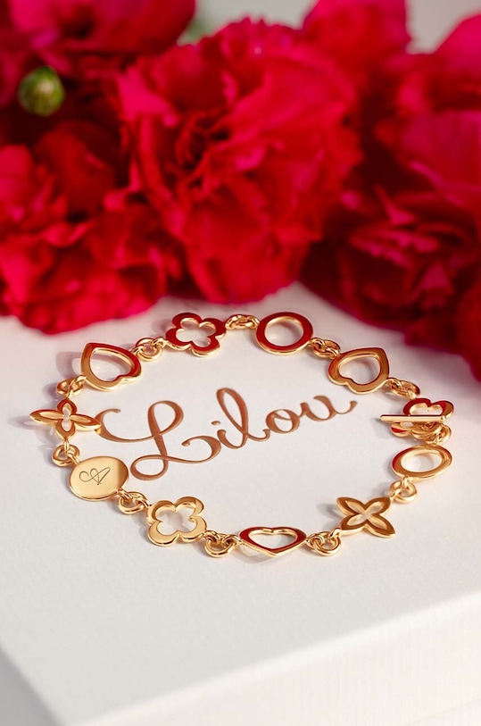 Lilou bransoletka pozłacana Les Trésors de Lilou BR/AZUR złoty AA00