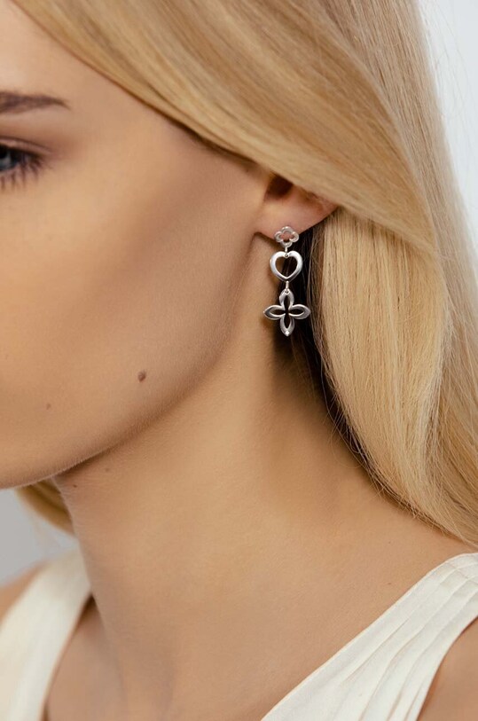 Lilou cercei placați cu aur K/AZUR/3E argintiu AA00