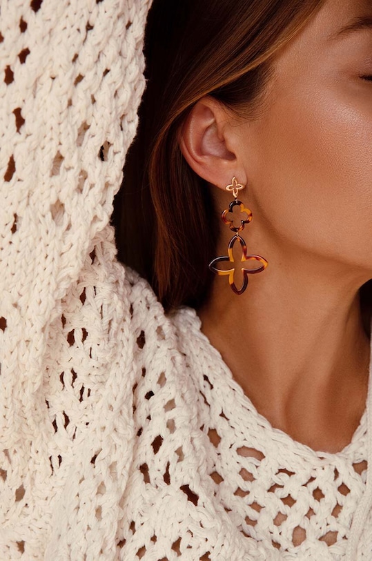 Pozlátené náušnice Lilou Les Trésors 159/70/KOL zlatá AA00