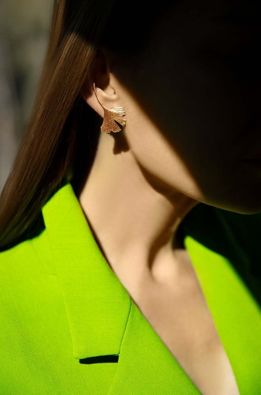 Lilou cercei placați cu aur Ginko aur 138/40/KOL