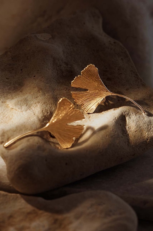 Lilou cercei placați cu aur Ginko 138/40/KOL aur