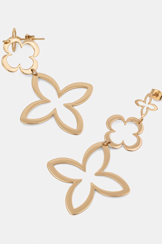 Lilou сережки жіночі з бронзи без каменю Lilia K/M/AZUR золотий AA00