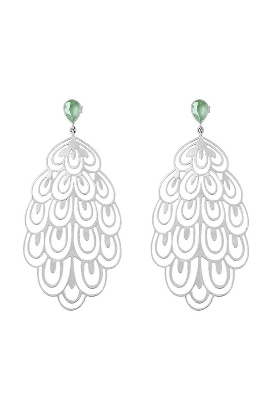 Lilou cercei placați cu aur Paw placă argint argintiu K/AZUR/122