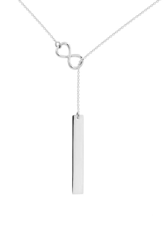 Lilou naszyjnik z nieskończonością srebrny 32/10/BLA/LAN