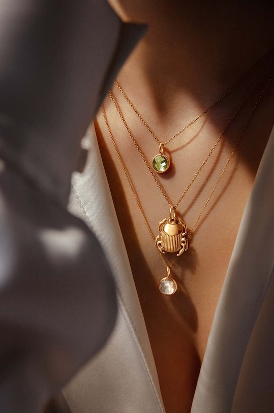 Náhrdelník so skarabeusom Lilou A03/MARKET/ANS/18 zlatá AA00