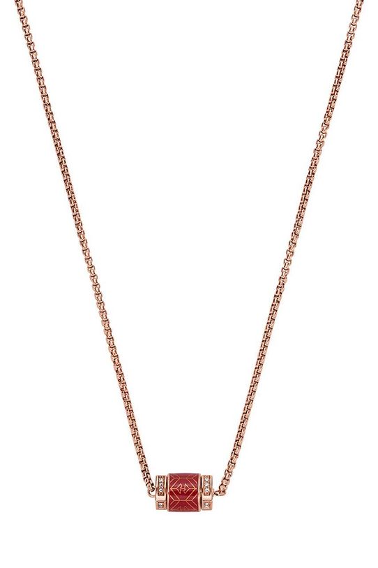 Ogrlica Emporio Armani crvena EGS2893221