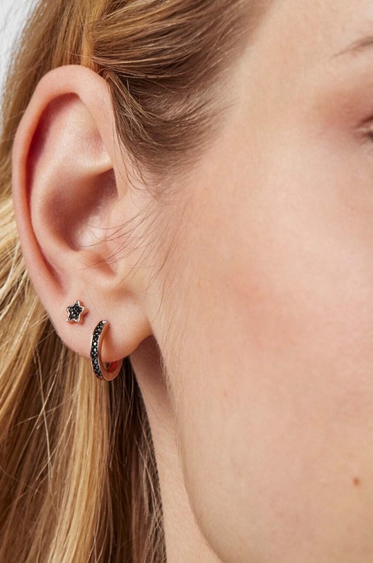 Tous kolczyki ze srebra pokrytego złotem Mini Motif różowy 1001932400