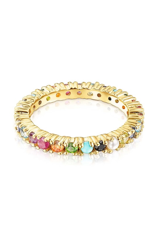 Tous pierścionek ze srebra pokrytego złotem 14 Straight Color 1003498814 złoty AA00