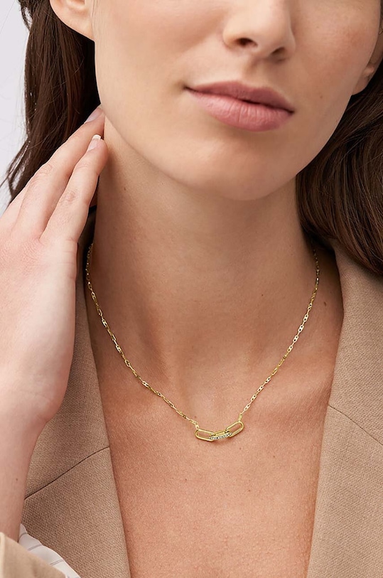 Náhrdelník Fossil JF04523710 zlatá