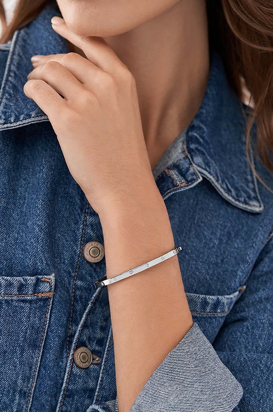 Fossil bransoletka srebrny JF04420040