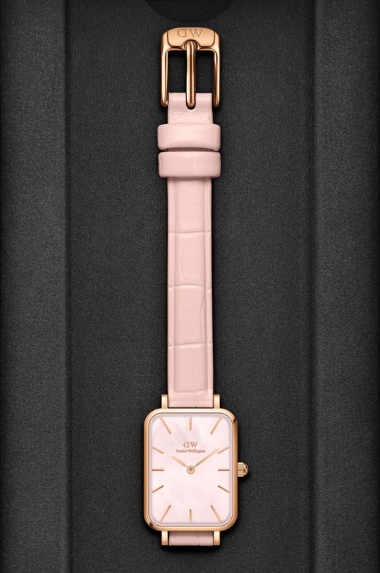 Αξεσουάρ Ρολόι Daniel Wellington Quadro 20X26 Pressed Rouge DW00100508 ροζ