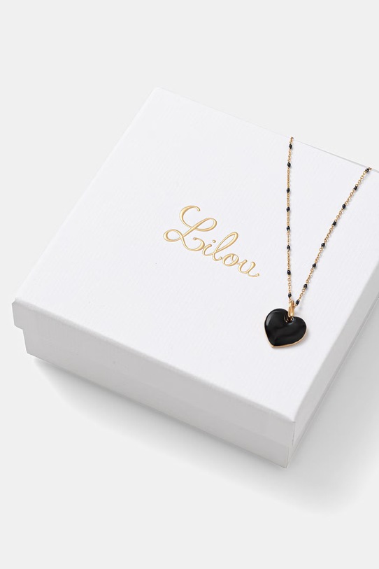 Lilou colier cu pandantiv de damă din argint placat cu aur cu email aur A03/MARKET/ANS/33