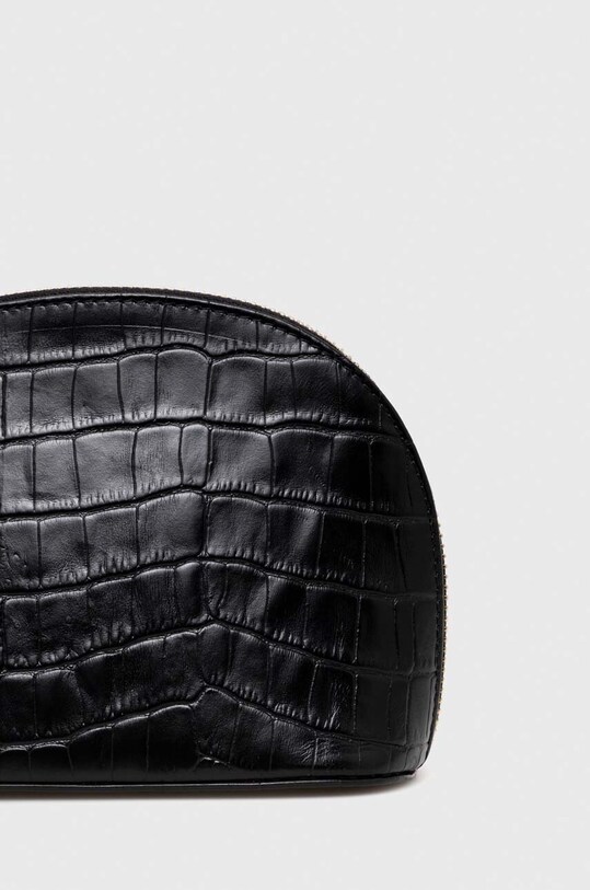 Akcesoria Lilou kosmetyczka skórzana POUCH/BLACRO/PO czarny