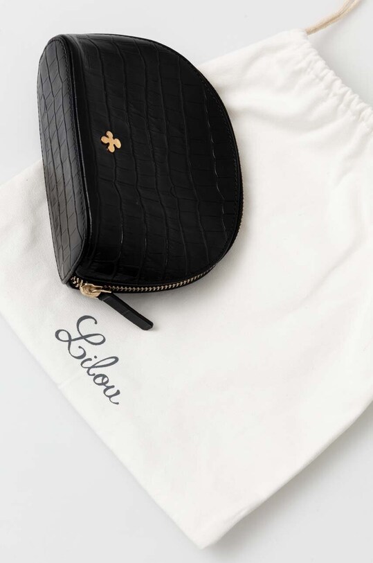 Lilou kosmetyczka skórzana POUCH/BLACRO/PO czarny
