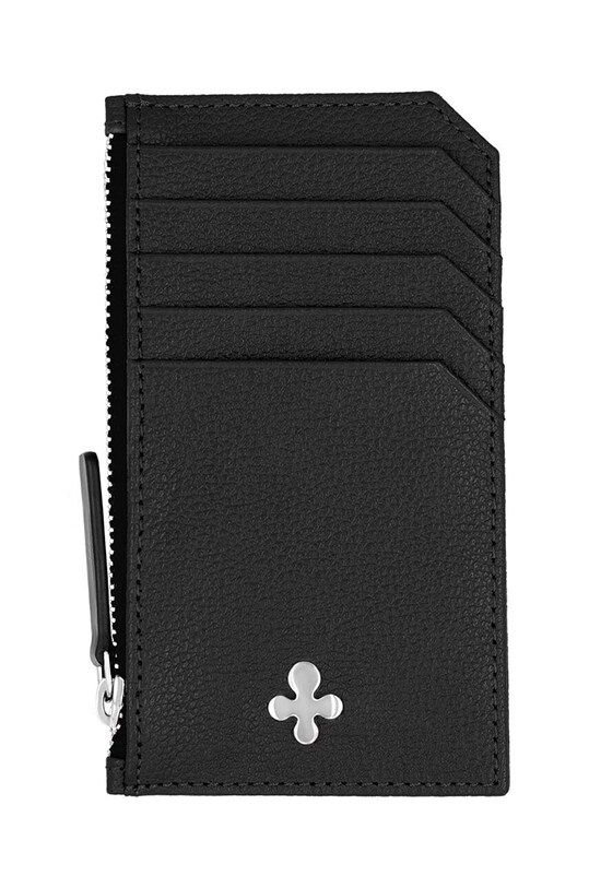 Lilou carcasa din piele husă de card negru CARHOL/BLACAL/SR