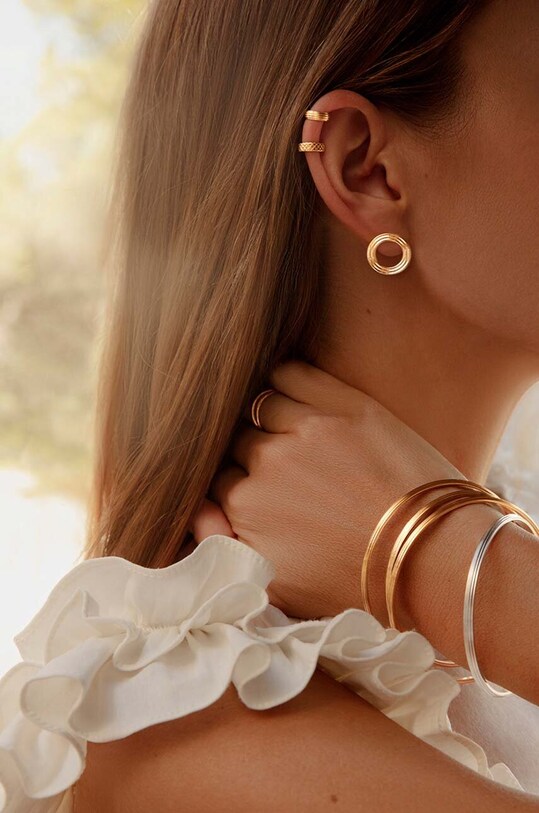 Позолоченные серьги Lilou Etno 171/15/KOL/NO2/PO золотой AA00
