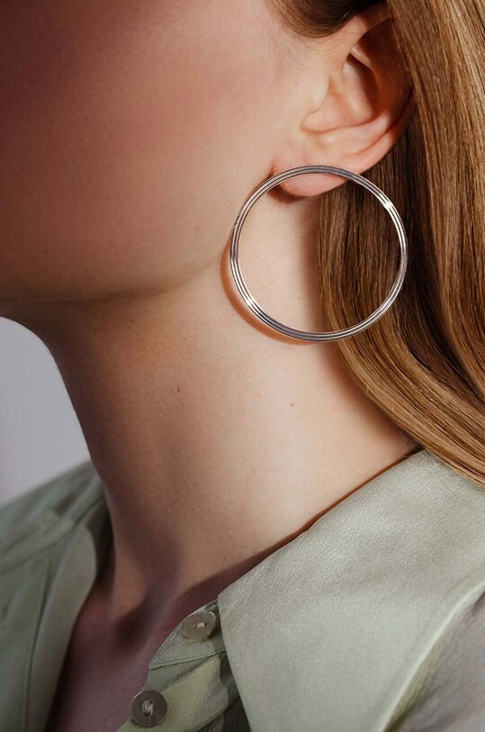 Postriebrené náušnice Lilou Etno 171/50/KOL/NO2/SR strieborná AA00