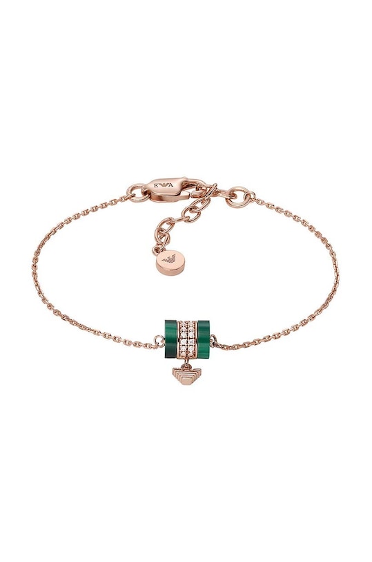 Stříbrný pozlacený náramek Emporio Armani stříbro růžová EG3571221