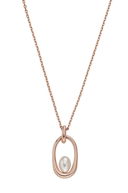 Ogrlica Skagen prirodni kamen roza SKJ1749791