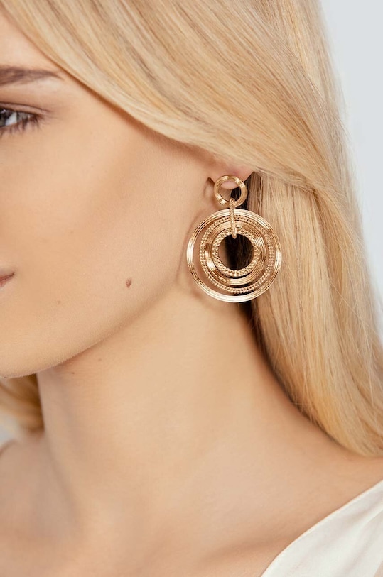 Doplnky Pozlátené náušnice Lilou 171/51/KOL/PO zlatá