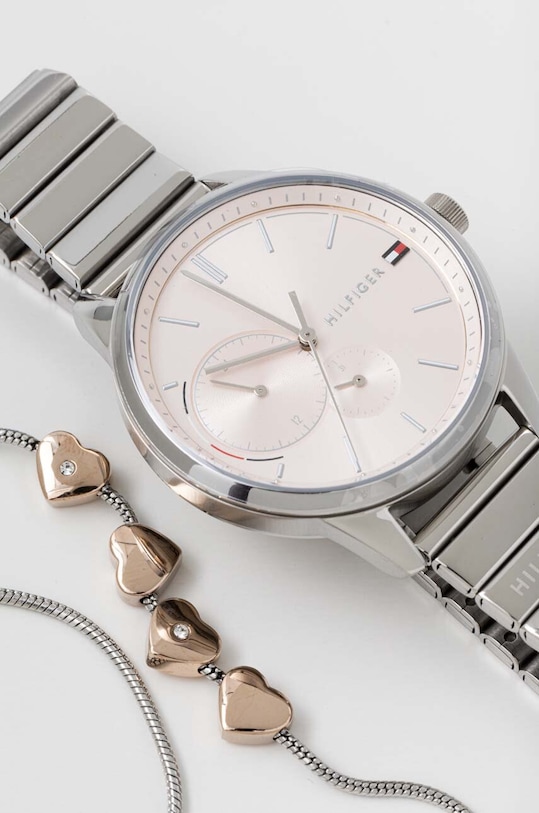Hodinky a náramok Tommy Hilfiger 2770045 strieborná AA00