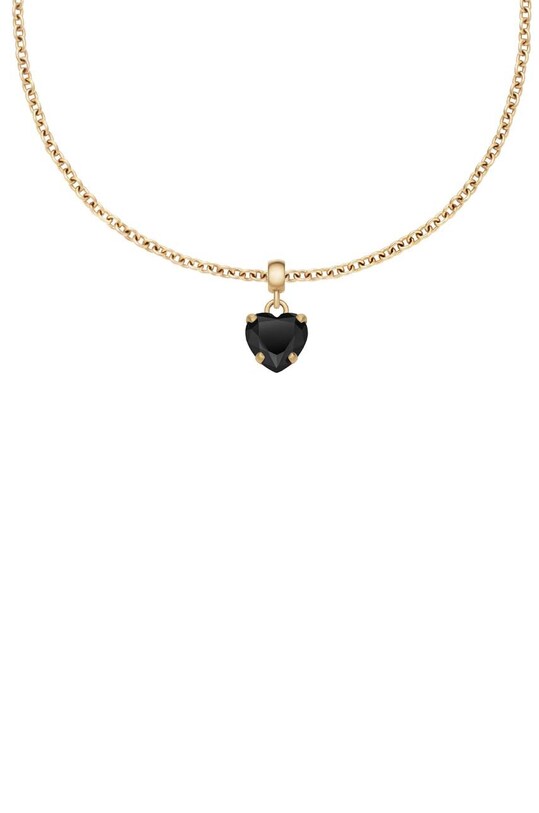 Daniel Wellington zawieszka Charm Heart Black Crystal DW00400431 złoty AA00