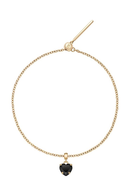 Akcesoria Daniel Wellington zawieszka Charm Heart Black Crystal DW00400431 złoty