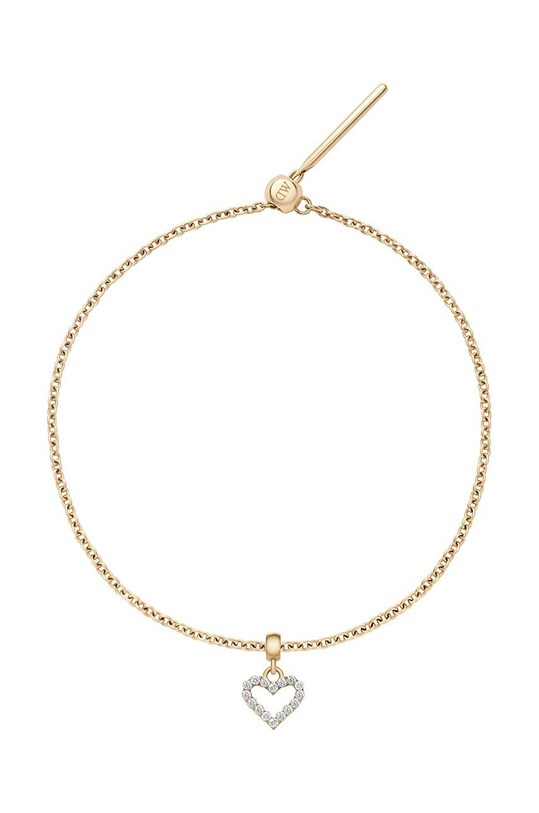 Accesorii Daniel Wellington pandantiv din cristale Charm Heart White Crystal DW00400432 aur