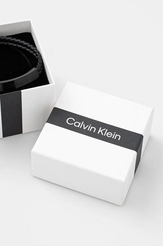 Аксесуари Шкіряний браслет Calvin Klein 35000406 чорний