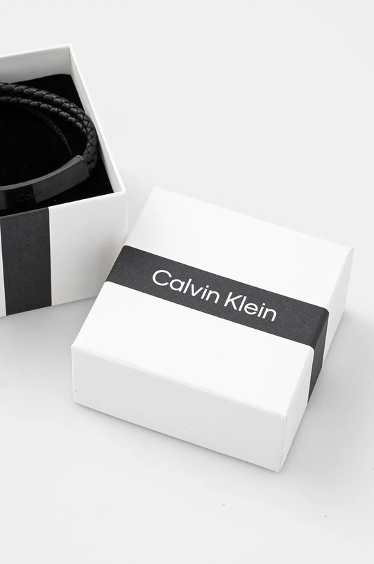 Akcesoria Calvin Klein bransoletka skórzana 35000406 czarny