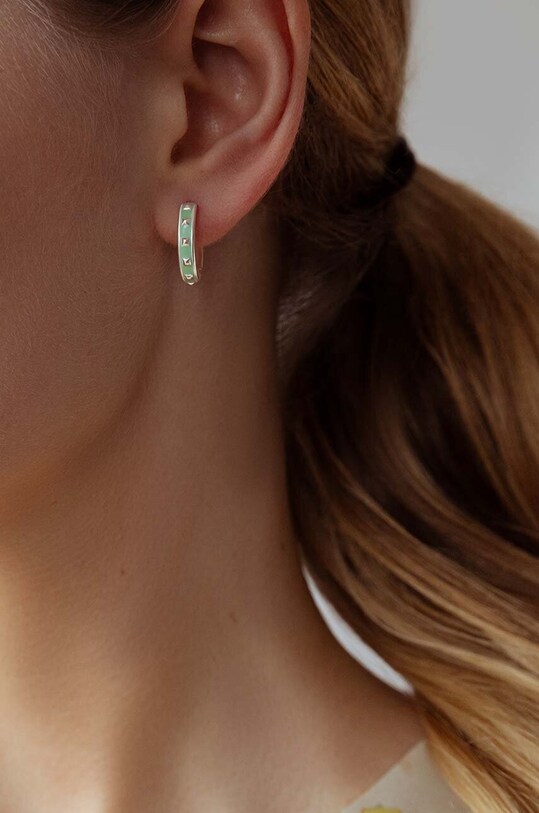 Серьги покрытые серебром Lilou Colors 205/13/KOL/NO2/MIE/SR серебрянный AA00