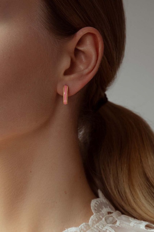 Pozlátené náušnice Lilou Colors 205/13/KOL/NO3/KOR/PO zlatá AA00