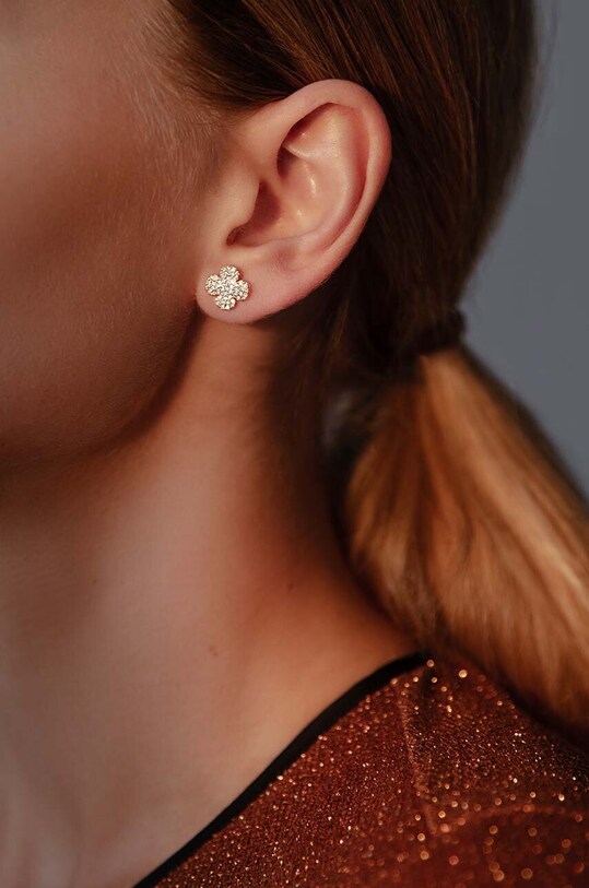 Посребрени обици Lilou Microsetting посребрен сребърен 4/10/KOL/BIC/SR