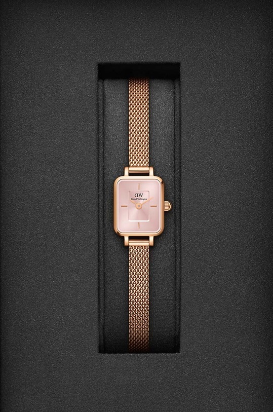 Accesorii Daniel Wellington ceas Quadro Mini Melrose Blush DW00100650 aur