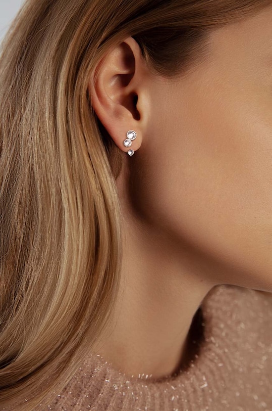 Postriebrené náušnice Lilou Sparkling 209/KOL/3/SR strieborná AA00