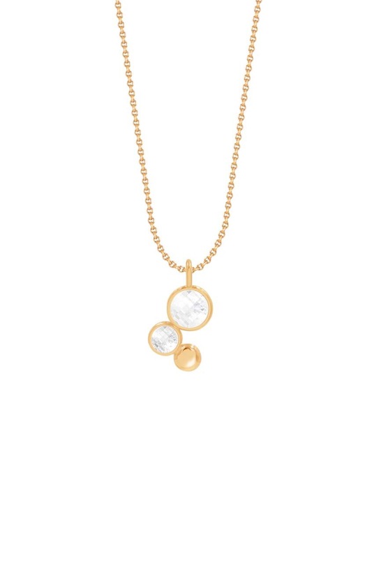Pozlátený náhrdelník Lilou Sparkling pozlátené zlatá 209/40/LAN/15/PO