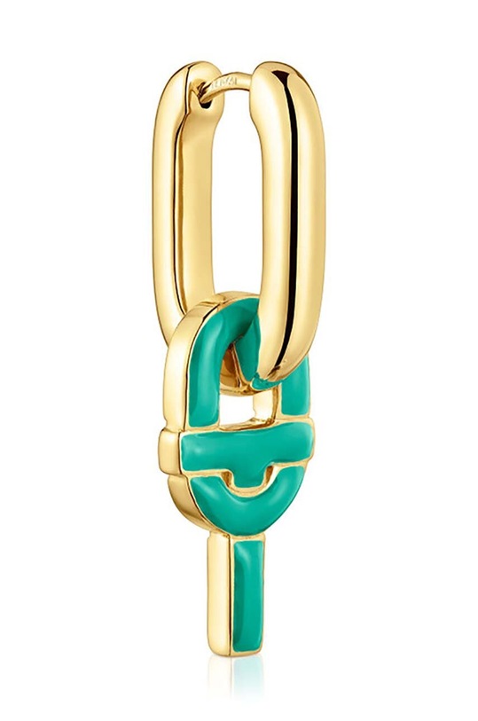 Επιχρυσωμένο ασημένιο σκουλαρίκι Tous Mainfesto 1004092100 χρυσαφί AA00