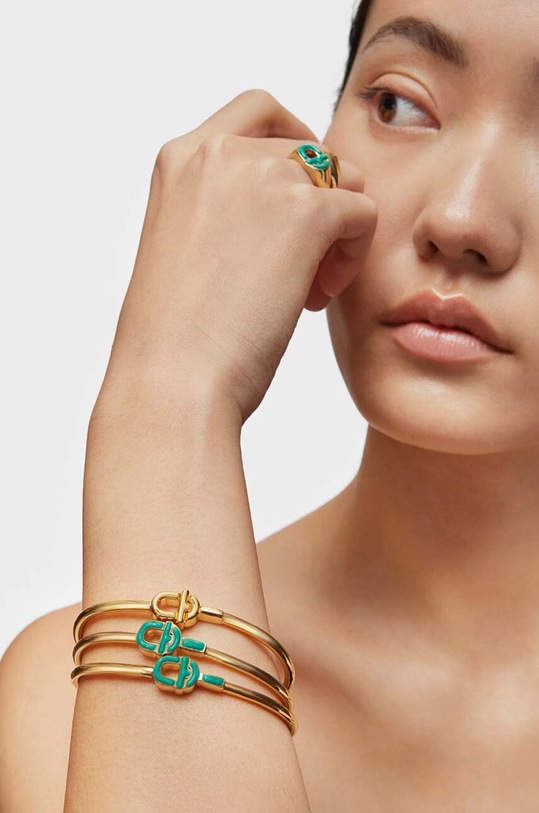 Позлатена сребърна гривна Tous 1004097240 злато