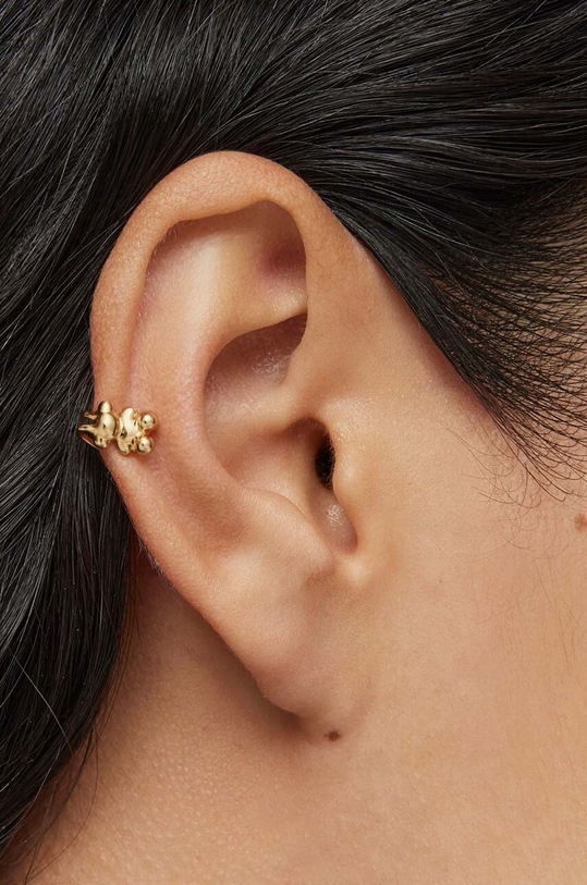 Akcesoria Tous nausznica ze srebra pokrytego złotem Bold Bear 1004096100 złoty