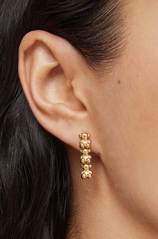 Tous kolczyki ze srebra pokrytego złotem Bold Bear złoty 1004101400