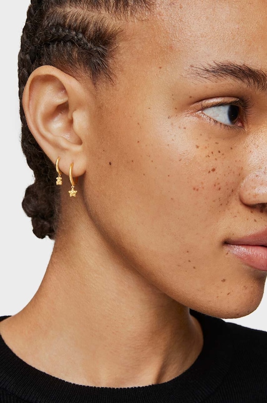 Επιχρυσωμένο ασημένιο σκουλαρίκι Tous 1004091900 χρυσαφί