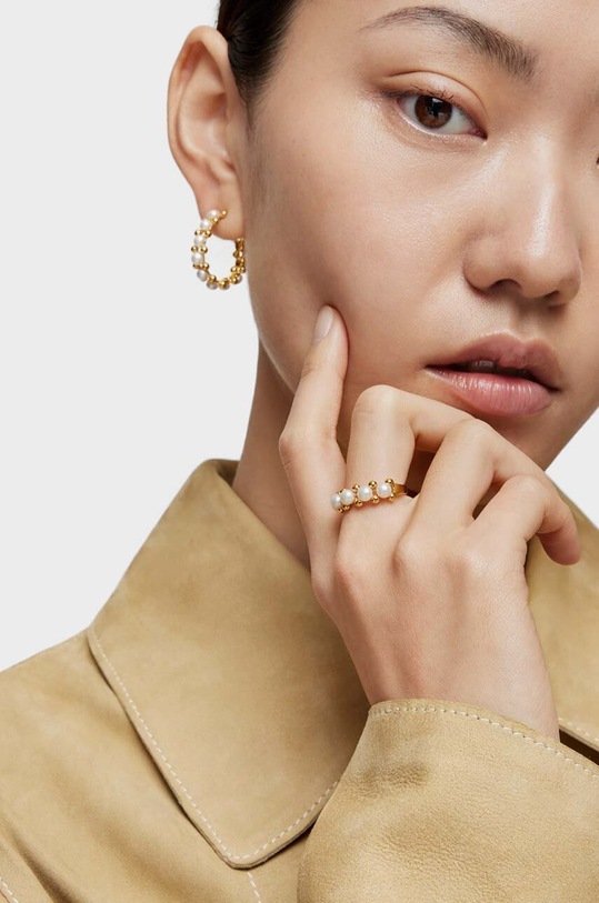 Серебряное кольцо с позолотой Tous 12 1004107012 золотой