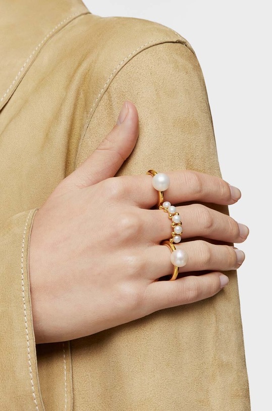 Серебряное кольцо с позолотой Tous 12 1004107012