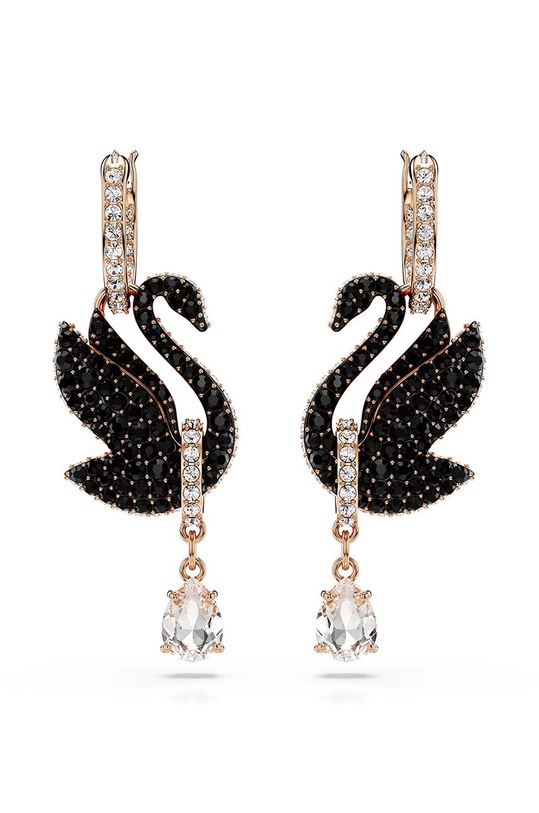 Náušnice Swarovski Swan 5678047 čierna AA00