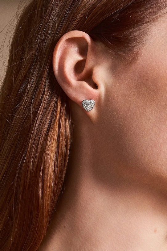 Fossil orecchini Sadie Glitz Heart argento JF04676040