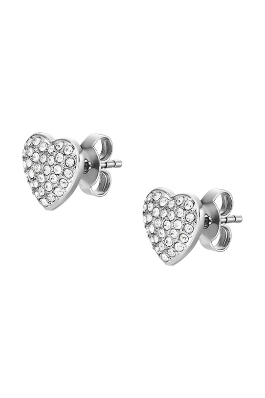 Accesorii Fossil cercei Sadie Glitz Heart JF04676040 argintiu