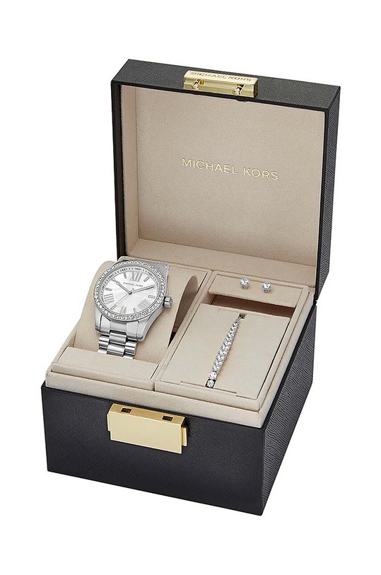 Michael Kors ceas, brățară și cercei MK1087SET argintiu