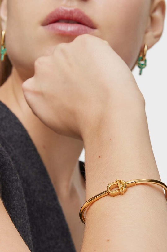 Srebrna narukvica presvučena zlatom Tous Manifesto zlatna 1004097170
