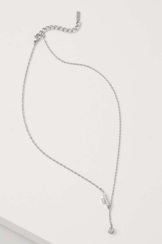Ogrlica Trussardi cirkonij srebrna TJAXC08