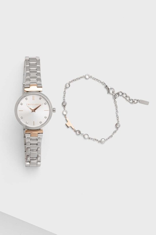 Trussardi zegarek i bransoletka R2453164508 srebrny AA00